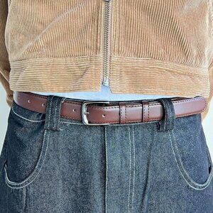 vintage style brown american western simple design belt